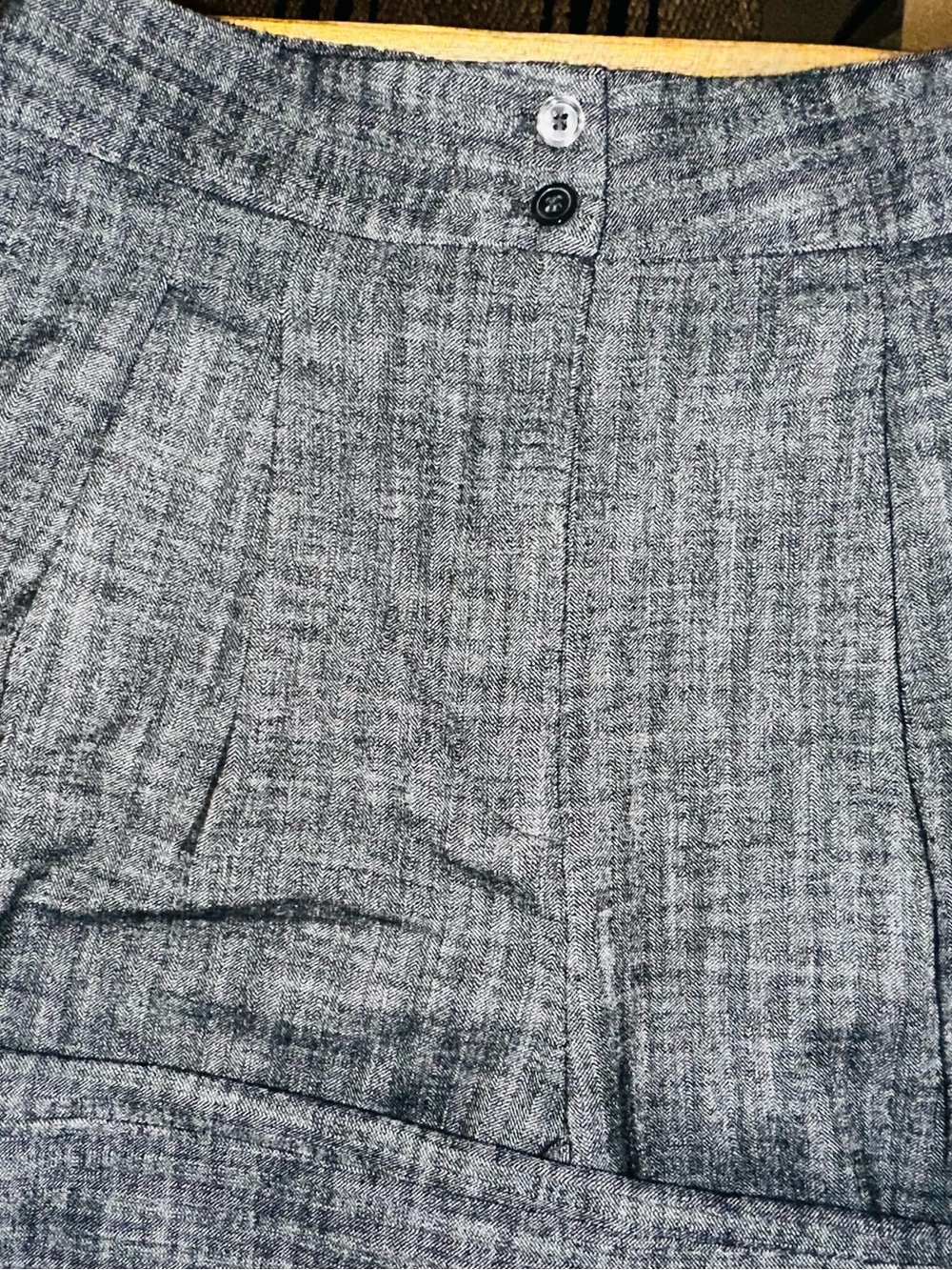 ZARA Herringbone Pleated Pants  ZW Collection. - Picture 5 of 9